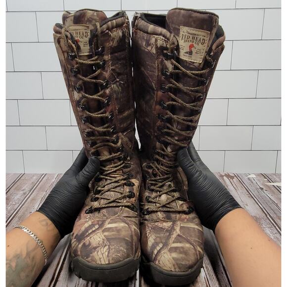 Red Head Camo Waterproof Hunting Boots Mens 8.5 Mossy Oak Infinity Tall main image 5
